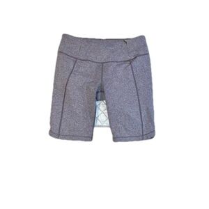 Calia By Carrie Underwood Athletic Comfy Grey Cycling Shorts Purple Zipper SZ M